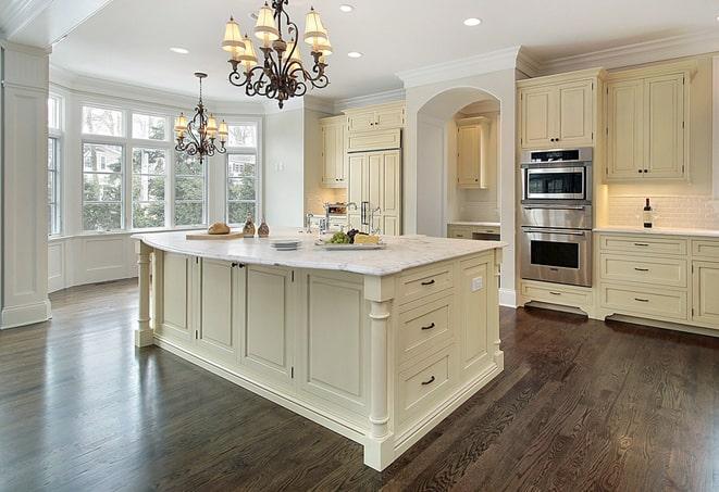 a professional installation of laminate floors in a home in Coleman